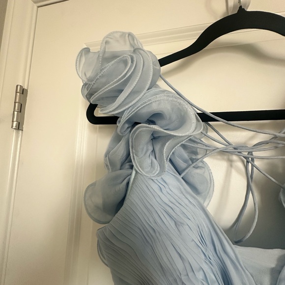 Macduggal ruffle tiered cut out chiffon gown - Picture 6 of 11